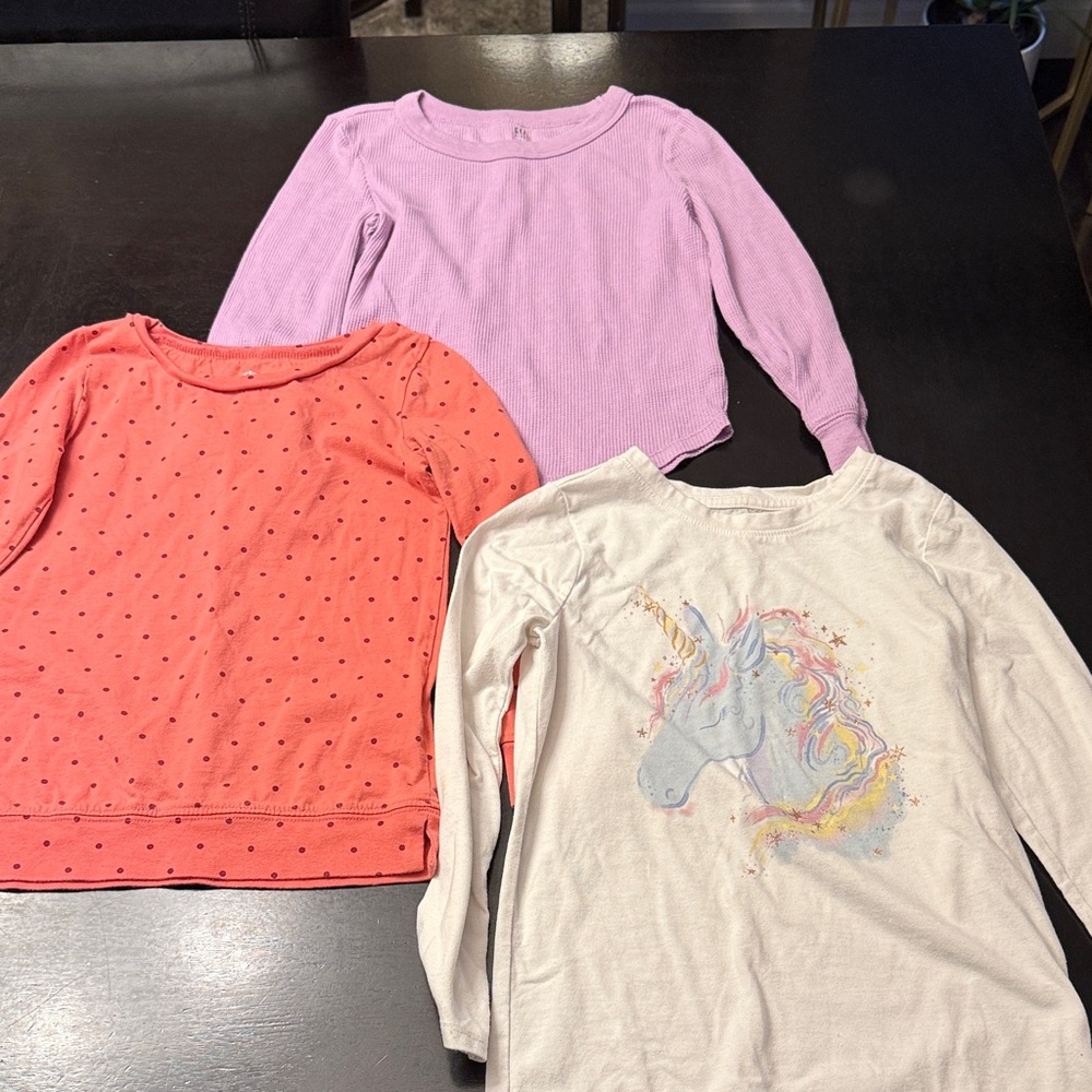 Cat & Jack Long Sleeve Tops - Pink, Purple, White